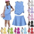 thumbnail image 6 of Grblisyd Girls Skirt Sets Polka Dots Sleeveless Tank Tops and Tennis Skirt 2 Piece Workout Outfits 3-13 Years, 6 of 6