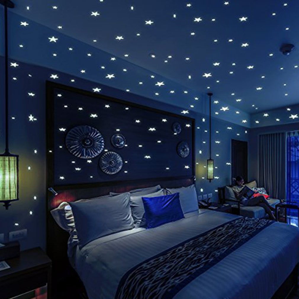 Glow In The Dark Luminous Fluorescent Plastic Wall Stickers