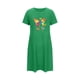 thumbnail image 5 of Camisón corto de talla grande para mujer, camisón de manga corta con estampado de pecho a la moda, camisón para mujer, 5 of 7