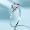 thumbnail image 4 of 1ct Round Cut AAA Cz Wedding Twist Band 925 Silver Engagement Gift Ring Sz 4-9.5, 4 of 5