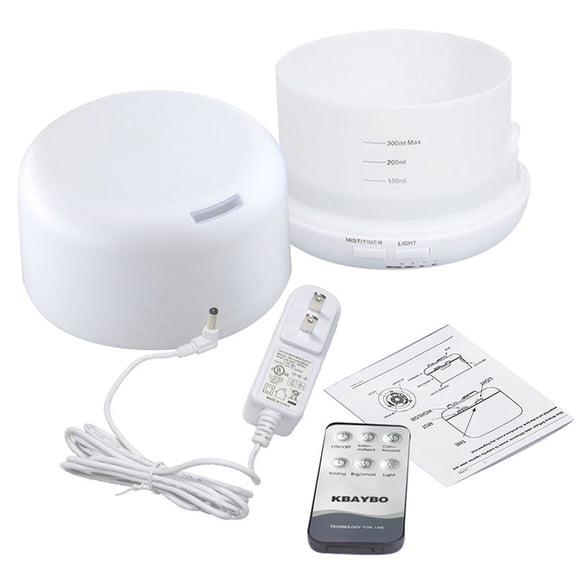 YIMWNYI 500ml Oil Diffuser with Remote Control, 5-in-1 Aromatherapy Humidifier Vaporizer, Quiet Fan, Timer & Auto-Off, LED Lights, Large Water Tank for Home Office Yoga Sleep