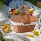 thumbnail image 1 of Cesta de picnic de ratán de imitación, cesta de picnic, cesta de almacenamiento portátil decorativa, cesta de frutas para frutas, bocadillos, parque y Estilo A, 1 of 8