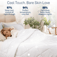 thumbnail image 2 of Cooling Comforter for Hot Sleepers Queen Size,All-Season Breathable Lightweight Blanket for Night Sweats, Soft Cool Touch for Bed, 90x90 Inches, Queen Size, Cool White, 2 of 9