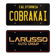 Cobrai Kai | COBRA KAI + LARUSSO | Metal Replica Prop License Plate Combo