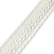 Cousin DIY Clear Round Glass Bead Strand in Multiple Sizes, 7.5 inch, Clear, Unisex, perfect for Adults and Teenagers, 120 Pieces