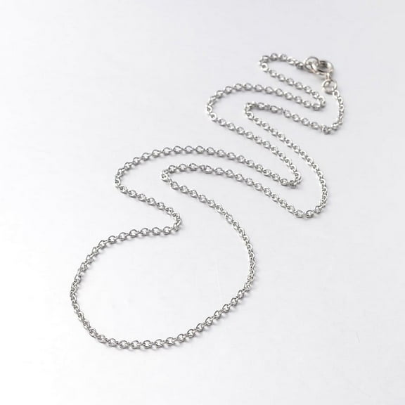 5pc 316 Surgical Stainless Steel Cable Chain Necklaces with Brass Spring Ring Clasps Stainless Steel Color 20 inch(50.8cm) Stainless Steel Color