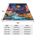 thumbnail image 3 of Bixox Fleece Blanket Fantasy Cosmic Landscape Pattern Super Soft Double-Sided Microfiber Flannel Blanket for Sofa, Bed, Couch,Suitable for All Seasons - 60"x50", 3 of 5
