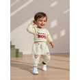 thumbnail image 3 of BemeyourBBs Newborn Baby Boys Valentines Day Outfits Long Sleeve Lover Boy Letters Embroidery Romper with Pants 2Pcs Spring Clothing Set, 3 of 9