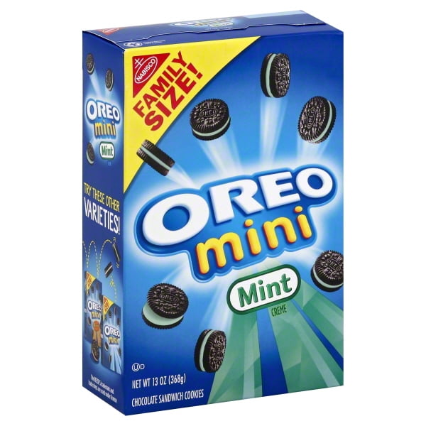 Nabisco Oreo Mini Mint Creme Chocolate Sandwich Cookies, 13 Oz