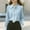 #118-Blue, variant on Ounisa Women's Bow Tie Neck Long Sleeve Buttton Cuff Chiffon Elegant Blouse