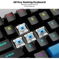 Gaming Keyboard, USB Wired Connection N Key Rollover Computer Keyboard