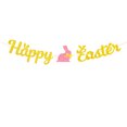 thumbnail image 2 of HongHeng 1Pc Happy Easter Banner with Bunny Easter Eggs - Spring Easter Party Banner Decor - Children Birthday - Baby Shower Anniversary Party Decorations, Gold Glitter, 2 of 6
