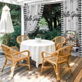 thumbnail image 4 of Outdoor Curtains for Patio Waterproof, Spring Flowers Outdoor Privacy Panels Grommet, Farmhouse Truck Black Plaid Wood Grain Blackout Outside Curtains for Porch/Cabana 54"x108", 1 Panel, 4 of 8
