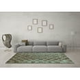 thumbnail image 3 of Ahgly Company Indoor Square Oriental Light Blue Modern Area Rugs, 3' Square, 3 of 4