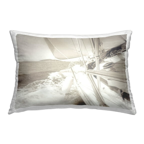 Stupell Industries Splashing Boat Bow Decorative Printed Throw Pillow Design by Graffitee Studios.