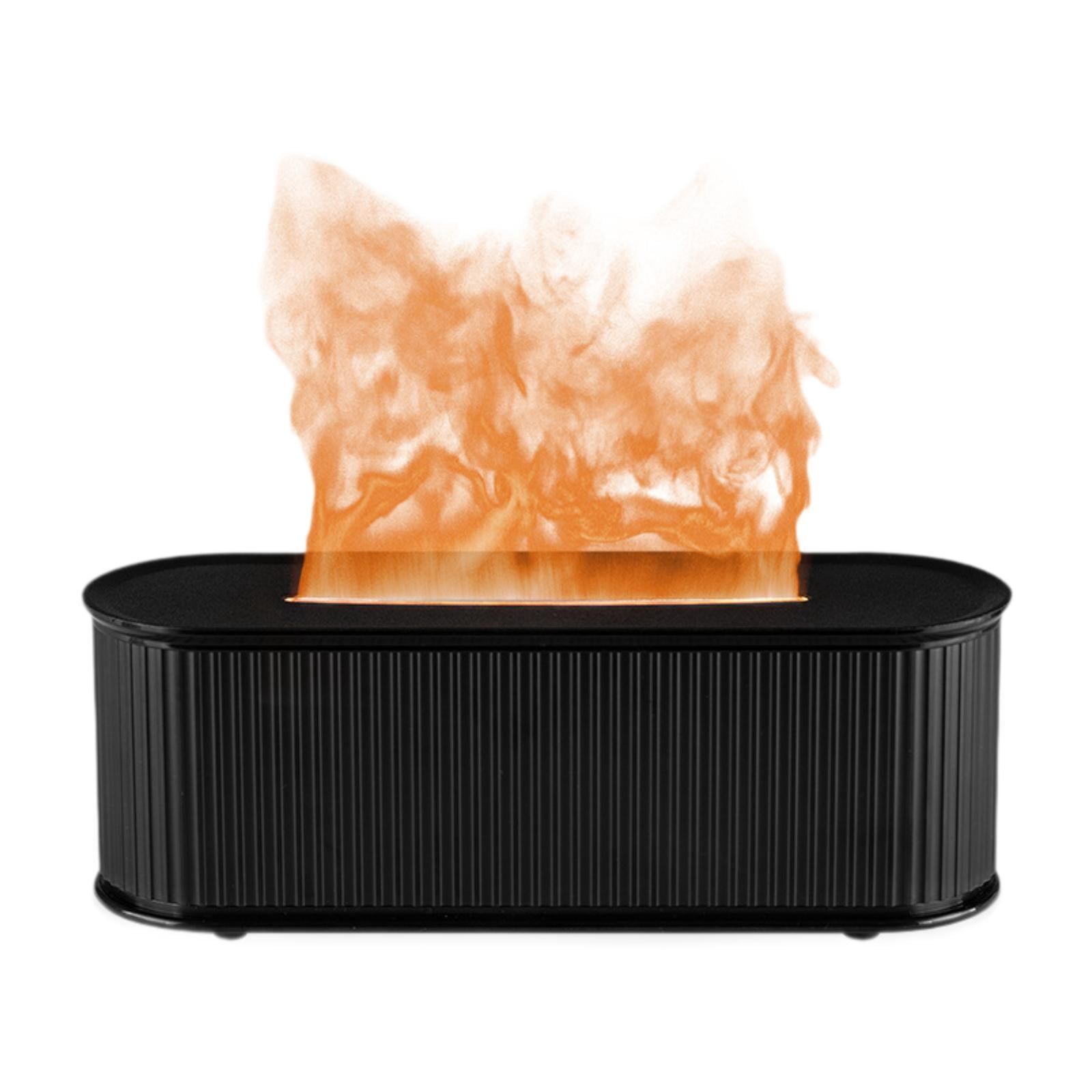 TISHITA 7 Colours Flame Essential Oil Humidifier Timing Function Portable for Bedroom Stylish Multifunctional Aroma Black