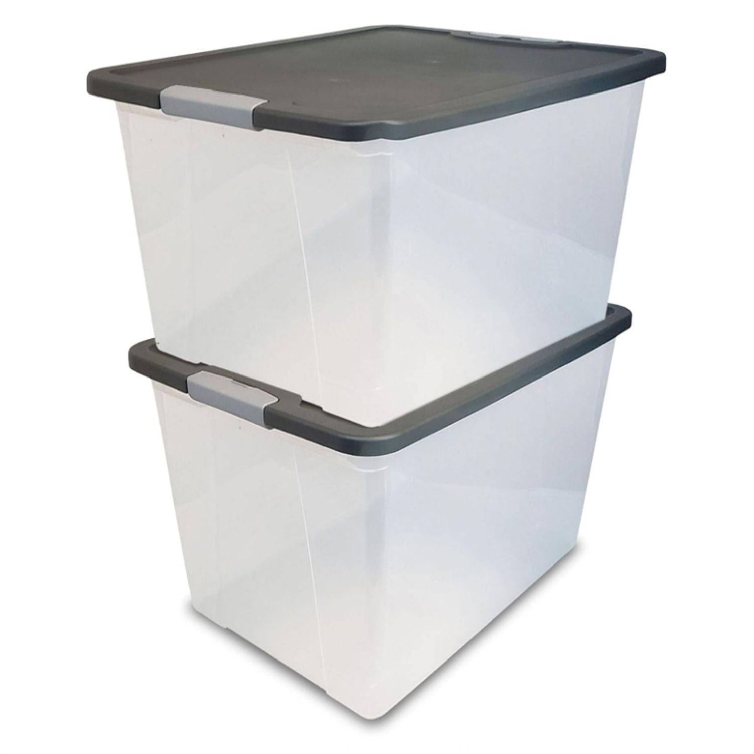 Rubbermaid Roughneck 18 gal Black/Gray Storage Box 16.5 in. H X