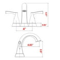 thumbnail image 5 of Robinet de Salle de Bain à Entraxe de 4 Pouces avec Ensemble de Vidange Noir Mat, 5 of 5