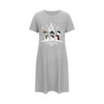 thumbnail image 2 of Somuwie Clearance Large size short Halloween women's nightdress with chest print round neck short sleeves short nightdress, 2 of 5