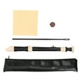 thumbnail image 2 of 8 Hole Soprano Recorder Instrument German Style C Key Flute ABS Detachable Design Exquisite Craftsmanship Comfortable Playability Convenient Storage Black with Protective Case for, 2 of 7
