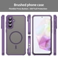 thumbnail image 6 of Asuwish Compatible with Samsung Galaxy A56 5G Magnetic Phone Case Translucent Matte Anti-fingerprint Back Military Grade DropProof Shockproof Protective Cell Cover for A 56 56A LTE Women Men Purple, 6 of 9