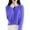 Blue, variant on Baberdicy Women's Solid Color Knit Top, Round Neck Open Front Cardigan Sweater , Solid Round-Neck Cardigan, Casual Knit Sweater, Everyday Top Blackish Green M