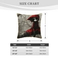 thumbnail image 2 of KLL Dark Red Hooded Girl Decorative Throw Pillow Covers Velvet Soft for Couch Sofa Bedroom Living Room Outdoor (No pillow core)- 18"x18", 2 of 5