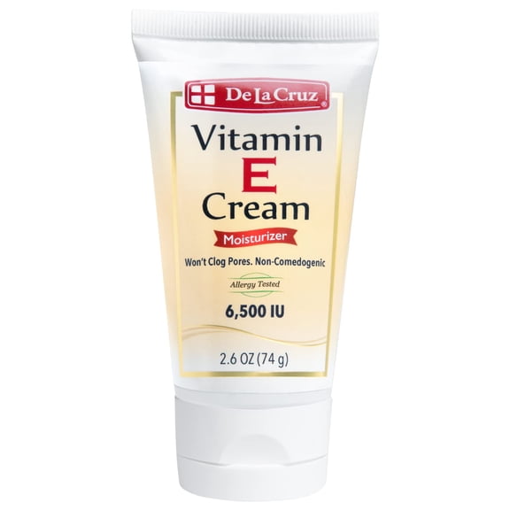 De La Cruz Vitamina E Crema Hidratante para Cara y Cuello - Cuidado Hidratante de la Piel para Todo Tipo de Piel - Hecho en Estados Unidos