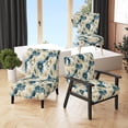 thumbnail image 1 of Designart "Floral Escape In Blues I" Blue Floral Upholstered Accent Chair - Cottage Arm Chair For Bedroom, 1 of 7