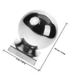 DEEPCRAFF Plated Silver Stainless Steel Stair Railing End Caps Round ...
