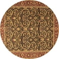thumbnail image 1 of Ahgly Company Indoor Round Persian Brown Traditional Area Rugs, 3' Round, 1 of 4