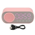 thumbnail image 2 of Reloj despertador con altavoz Bluetooth, pantalla LED de alta fidelidad, espejo, carga por micro USB, radio FM, reloj digital para leer y viajar, 2 of 15