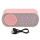 thumbnail image 2 of Reloj despertador con altavoz Bluetooth, pantalla LED de alta fidelidad, espejo, carga por micro USB, radio FM, reloj digital para leer y viajar, 2 of 15