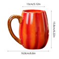 thumbnail image 2 of Tazas de calabaza, tazas de café de cerámica y taza de té, taza con forma de calabaza de cerámica naranja novedosa, 2 of 6