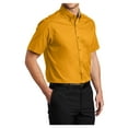 thumbnail image 4 of Mens Short Sleeve Easy Care Cotton/Polyester Shirt Athletic Gold/ Light Stone X-Small, 4 of 6
