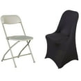 thumbnail image 5 of Efavormart Stretchy Spandex Fitted Folding Chair Cover Dinning Event Slipcover For Wedding Party Banquet Catering - Black, 5 of 10