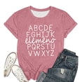 thumbnail image 4 of Short Sleeve T Shirts For Women Letter Print Casual Crew Neck Graphic Sun Shirt Women, 4 of 4