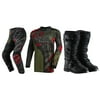 Oneal Element Ride Black/Green Jersey Pant Boots Combo