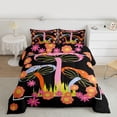 thumbnail image 2 of Homewish Country Fungus Mushroom Full Size Comforter Sets,Colorful Cartoon Flower Bedding Comforter Set,Orange Black Bedding Sets For Children,Breathable Home Decor Reversible,3pcs, 2 of 8
