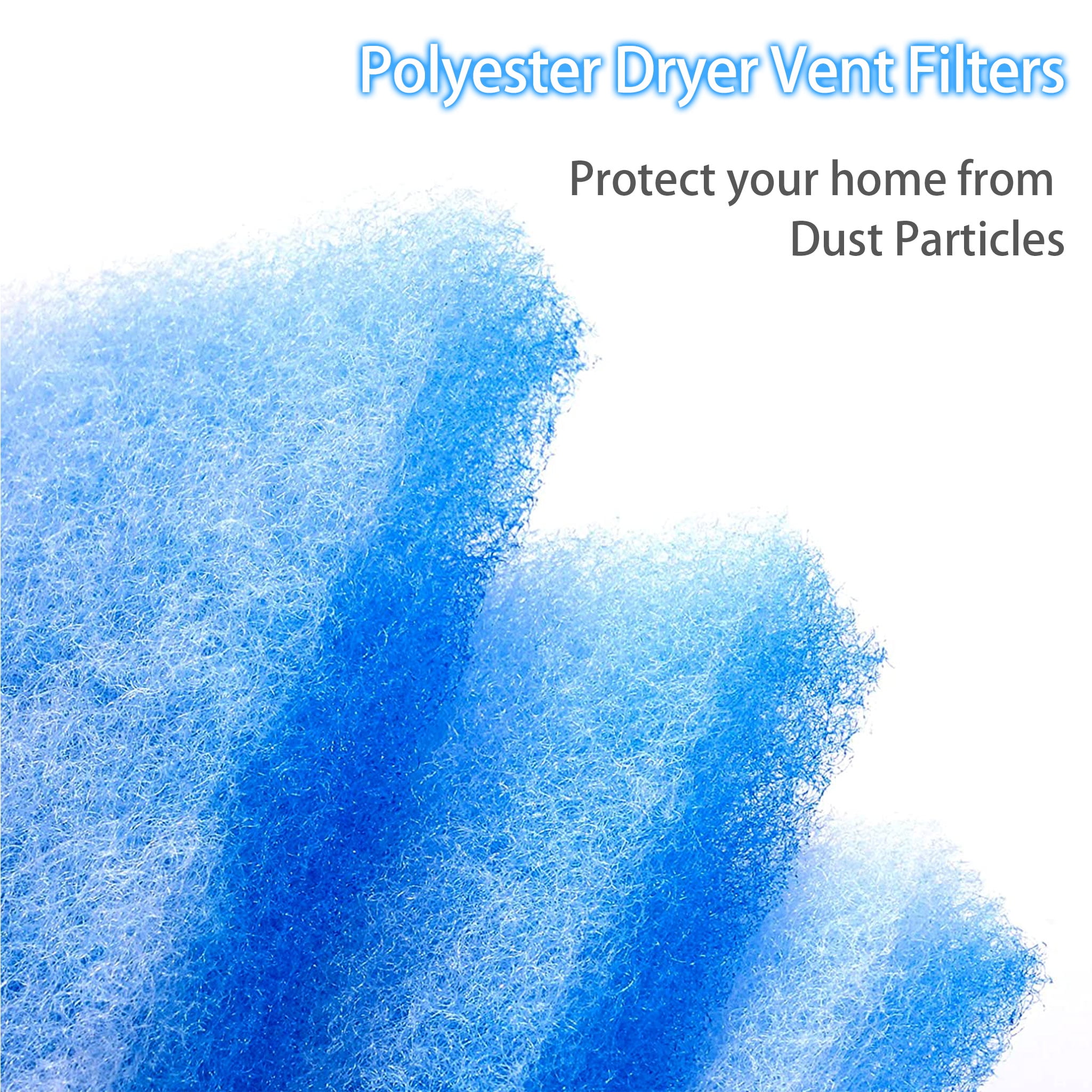 Beaquicy Polyester Dryer Ventilation Filters 12 Pack - Easy Fit, Durable, High-Performance