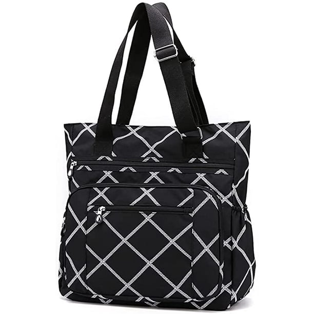 Multi Pocket Nylon Totes Handbag Large Shoulder Bag Travel Purse