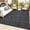 Black and gray, variant on Waterproof Reversible Outdoor Rug 9x18ft for Patio Deck RV Camping, Heavy Duty Plastic Straw Mat, Mark Resistant, Easy Clean, USA, Yellow/Green/Gray/White