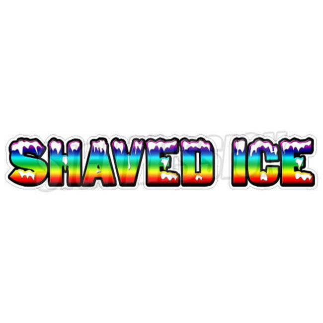 SignMission Shaved Ice Concession Decal Sticker - Trailer Cart Sign ...