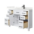 thumbnail image 2 of Beckett 48" White Single Vanity & Giotto Quartz Top (1-Hole) & Black Trim, 2 of 5