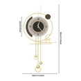 thumbnail image 2 of Gold 39x24x80cm Mute Wall Clock Sound Control Led Luminous Modern Minimalist Clock, 2 of 11
