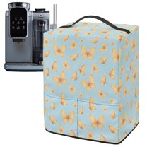 ZIATUBLES Butterfly Ice Cream Machine Cover Stain Resistant Kitchen Appliance Cover with Easy Lift Handle and Front Accessory Pockets, Machine Washable, 15.35" x 9.84" x 18.11"