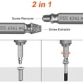 thumbnail image 3 of Zhuge Juego de extractores de tornillos dañados (6 piezas), herramienta para quitar pernos rotos, fabricado en HSS 4341 con alta dureza 62-65hrc., 3 of 4