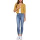 thumbnail image 2 of CHAQUETA DE JEAN CORTA SIN CUELLO PARA MUJERES CON MANGAS 3/4 EN AMARILLO BRILLANTE TAMAÑO L, 2 of 6