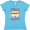 thumbnail image 3 of Inktastic Kawaii Miso Happy Women's V-Neck T-Shirt, 3 of 5