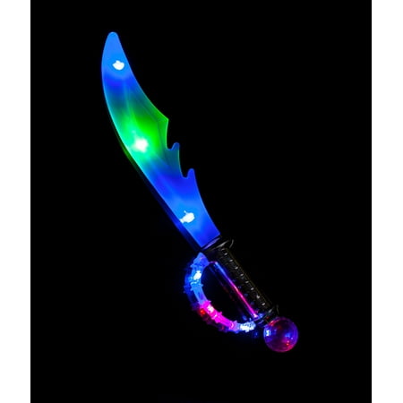 Latigo Handle Light - Fun Central (AU053) LED Pirate Sword with Light Up Handle, Light Up Swords, Glow Sword, Swords For Kids, Glowing Sword